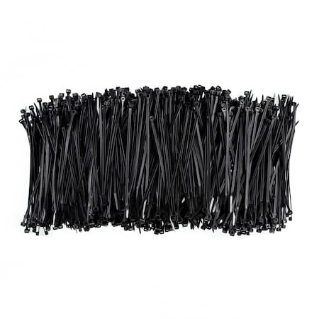 South Main Hardware Cable Tie, 8 in L, 2 in Max Bundle Dia., Black, Nylon, 75 lb Strength, 1000 PK 222271